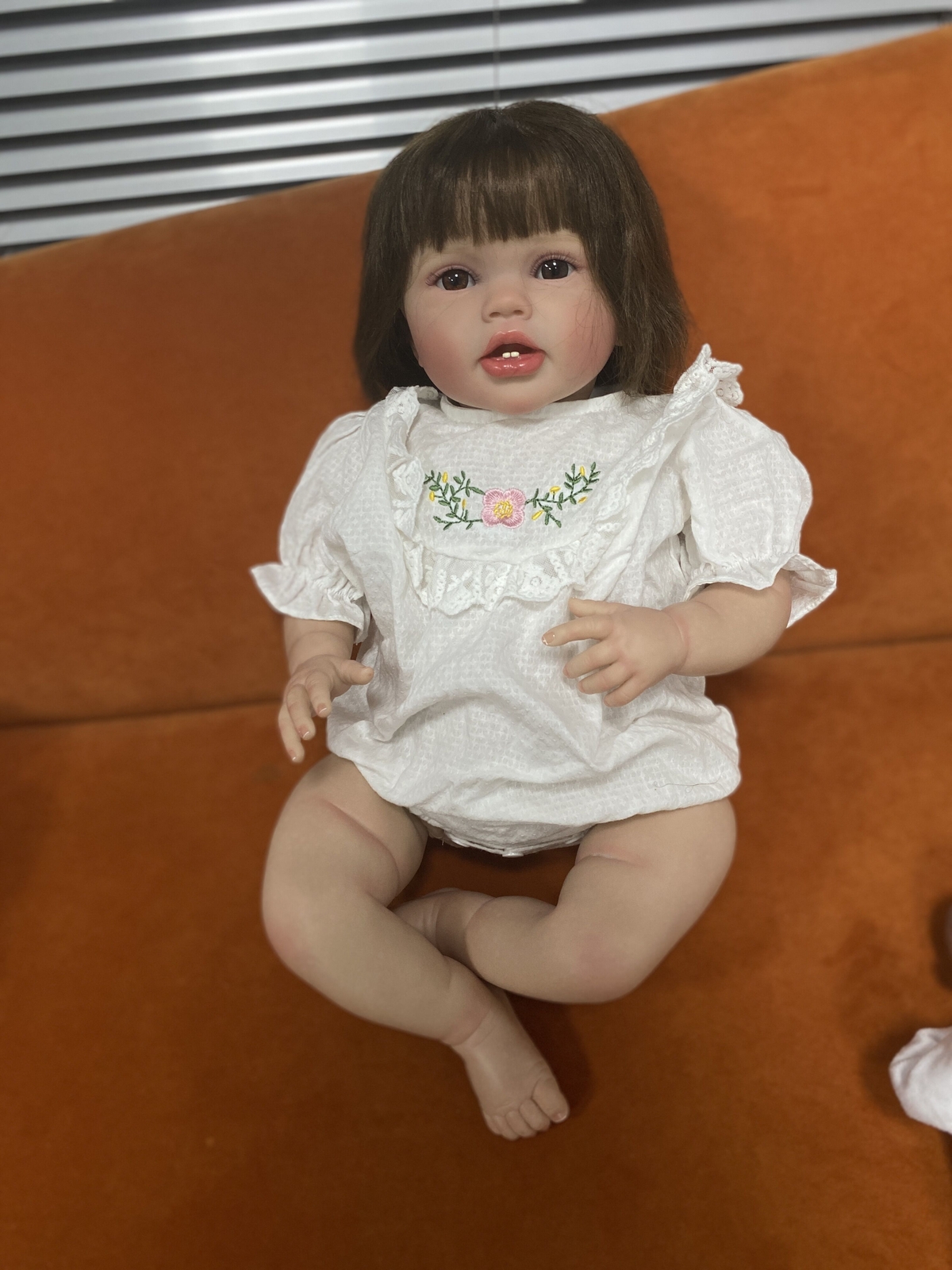 24in Reborn Baby Dolls Awake Cloth Body Realistic Toddler Lifelike Newborn Toy