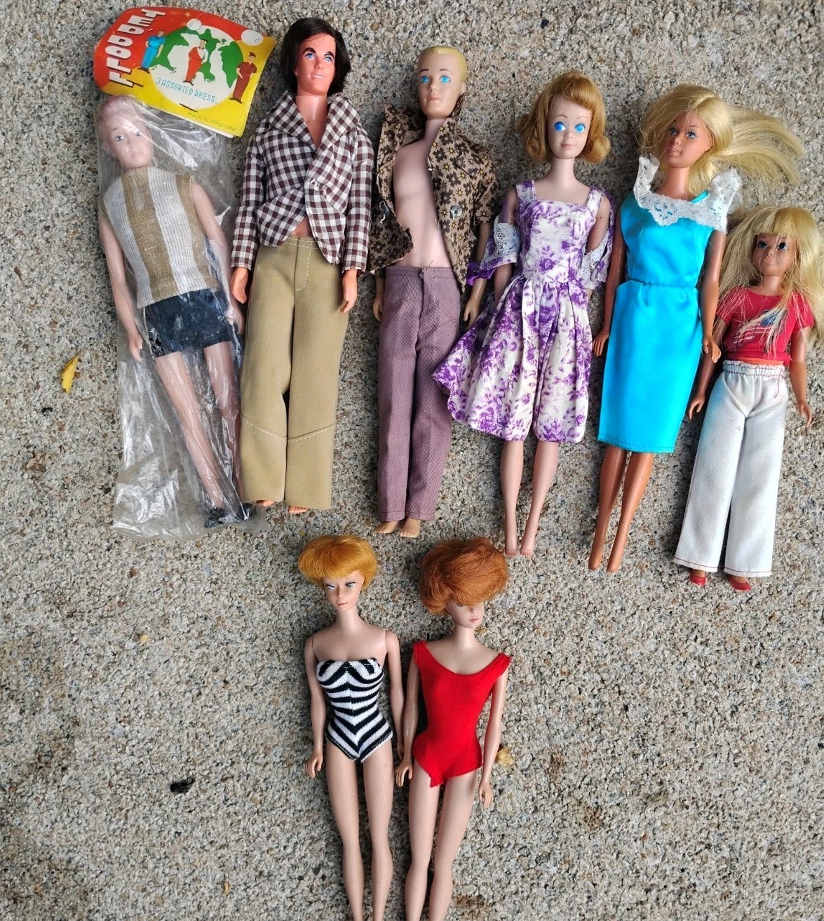 rare vintage original Barbie midge kelly dolls early ken 60s 70s