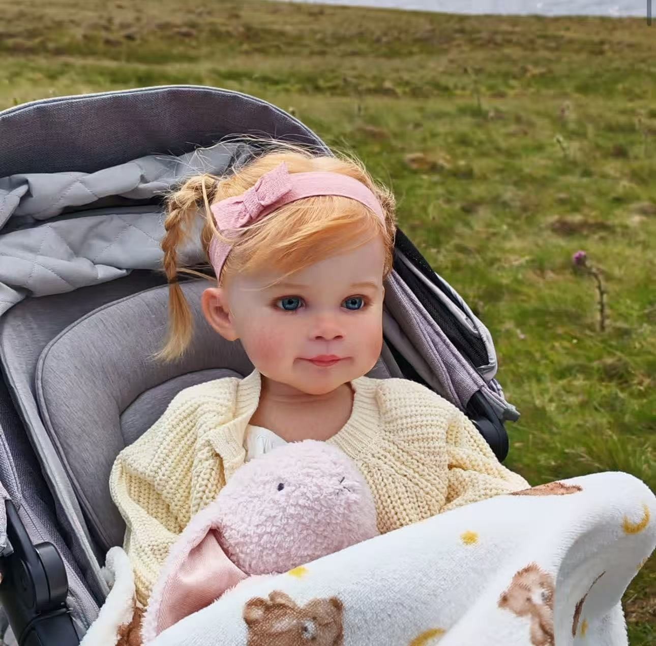 30in Toddler Girl Reborn Baby Dolls Unfinished Kits Rooted Hair Art Collect Gift