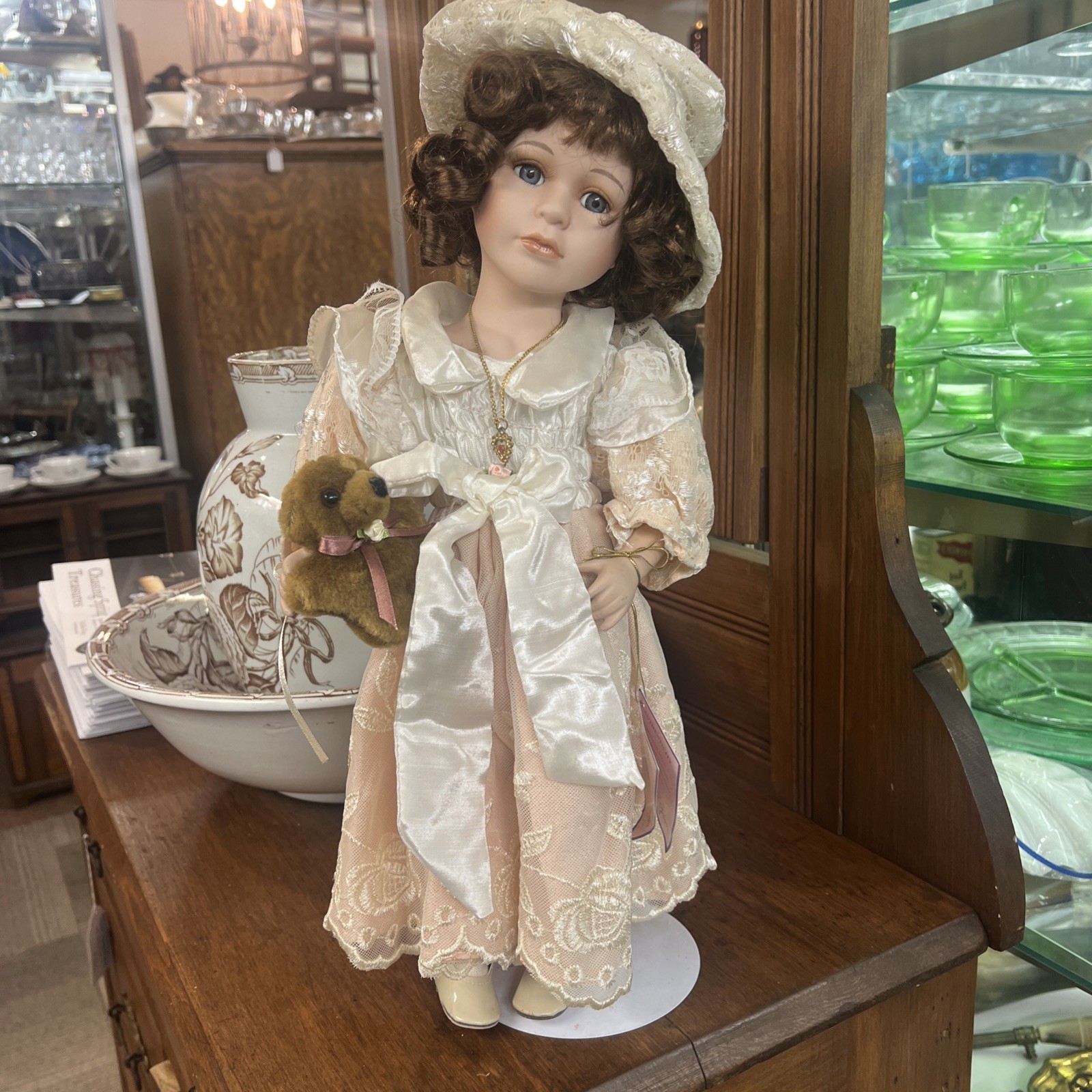Goldenvale Porcelain Doll With Stand Numbered Holly With Tag