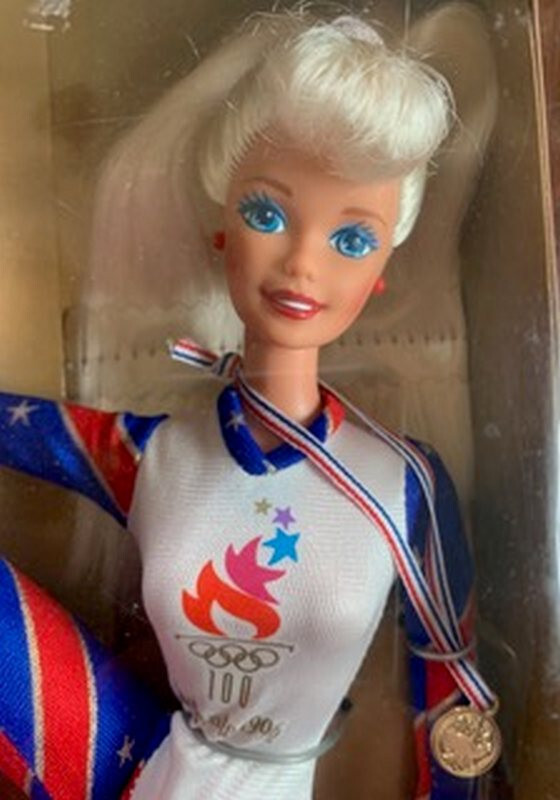 Olympic Barbie 1996 Sealed Ruth Handler Signed Inscription on Box Autograph