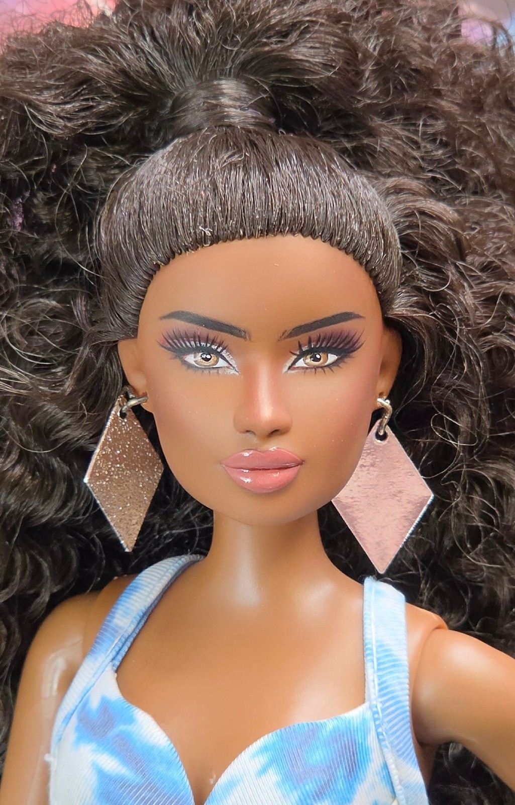 OOAK Repainted Naturalista Nude Doll On Articulated Body