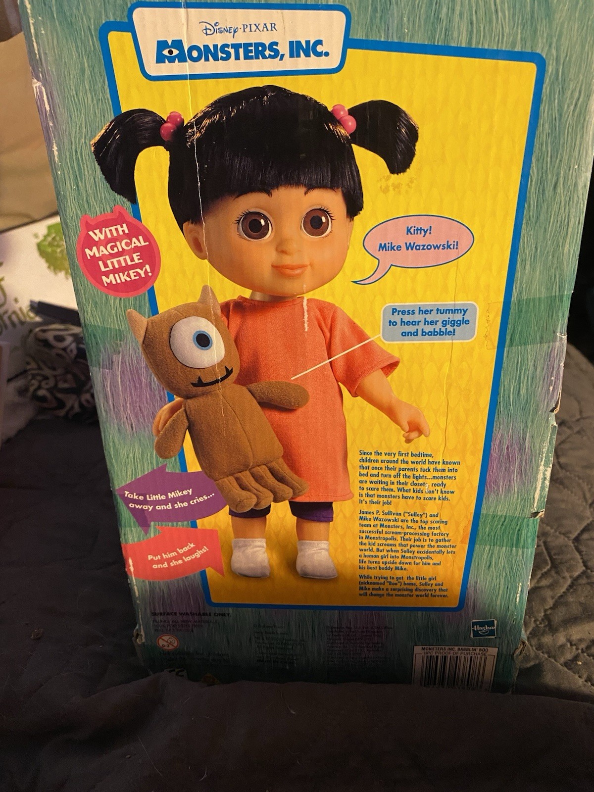 Monsters Inc 2001 Talking Doll “Babbling Boo” 11.5″