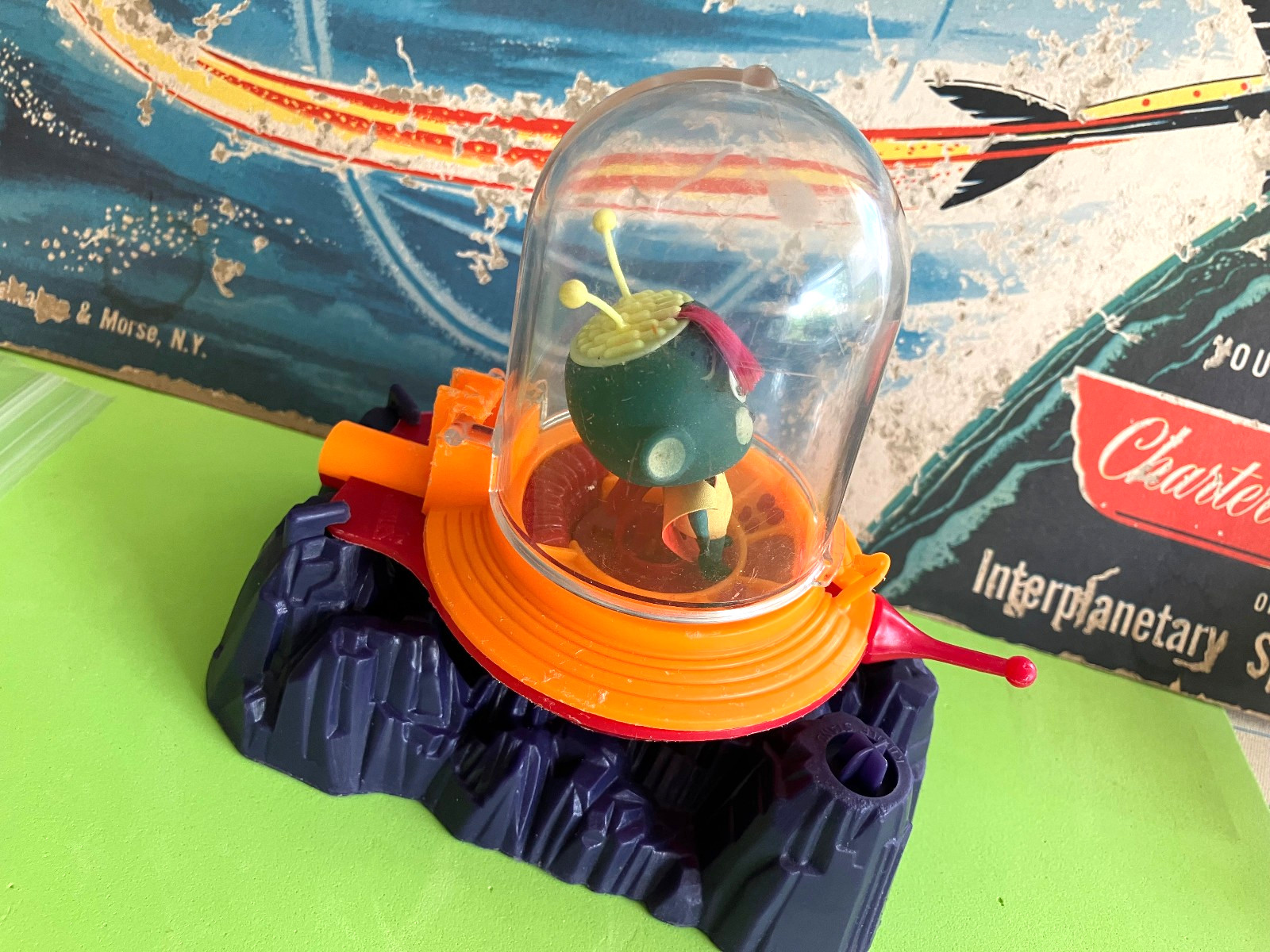 Vintage Mattel Liddle Kiddles Kozmic Bluey Blooper Spaceship and Base