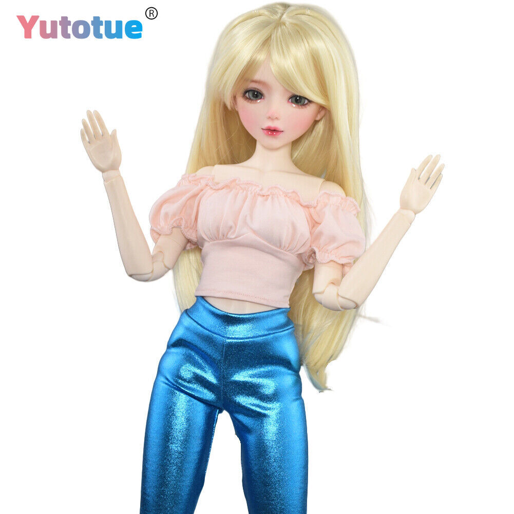 Yutotue BJD Doll Toy 22 inch Female Doll Removable Eyes Wigs Clothes Pants Shoes