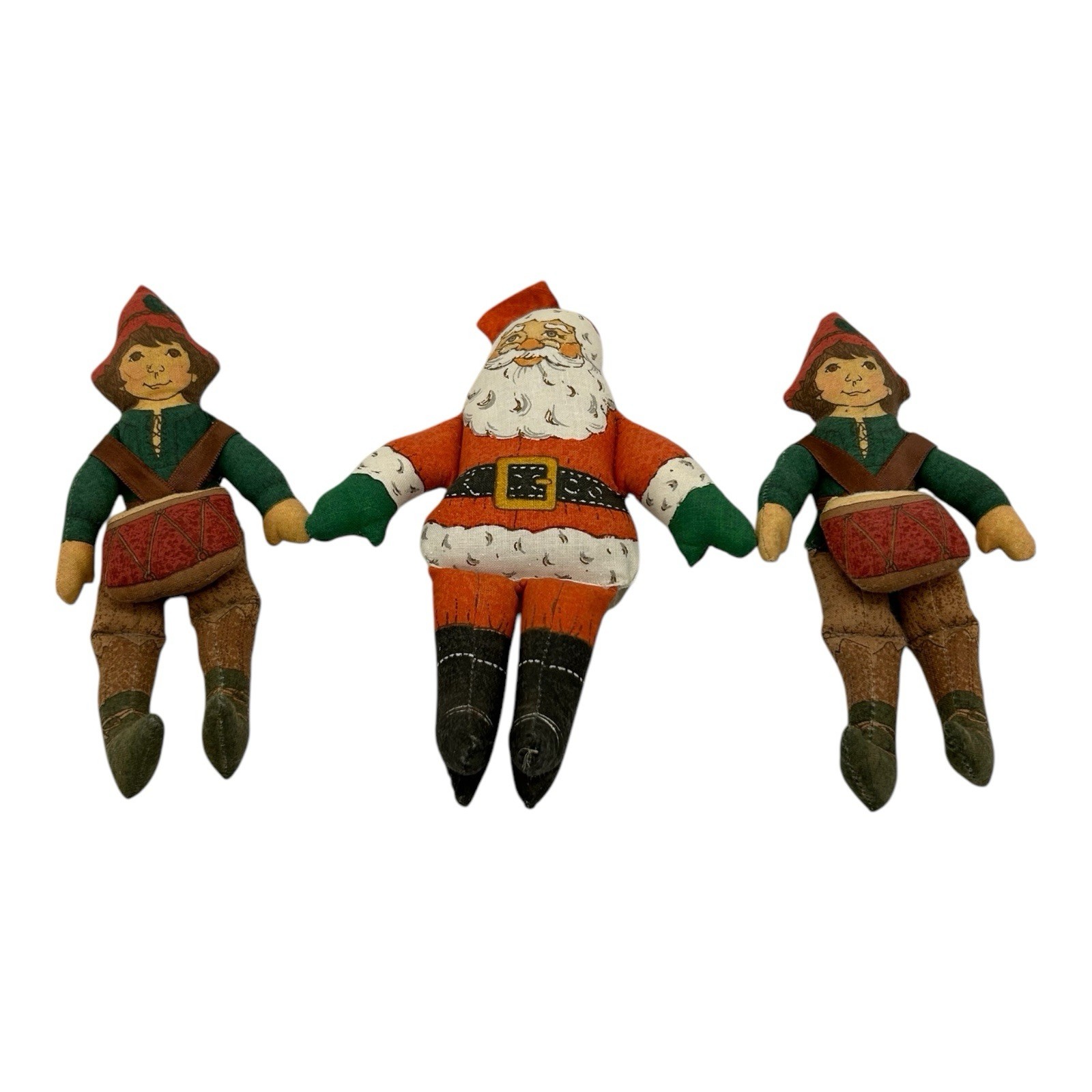 Vintage Hallmark Rag Doll Toy Mixed Lot Of 3 Santa Drummer Boy 1979