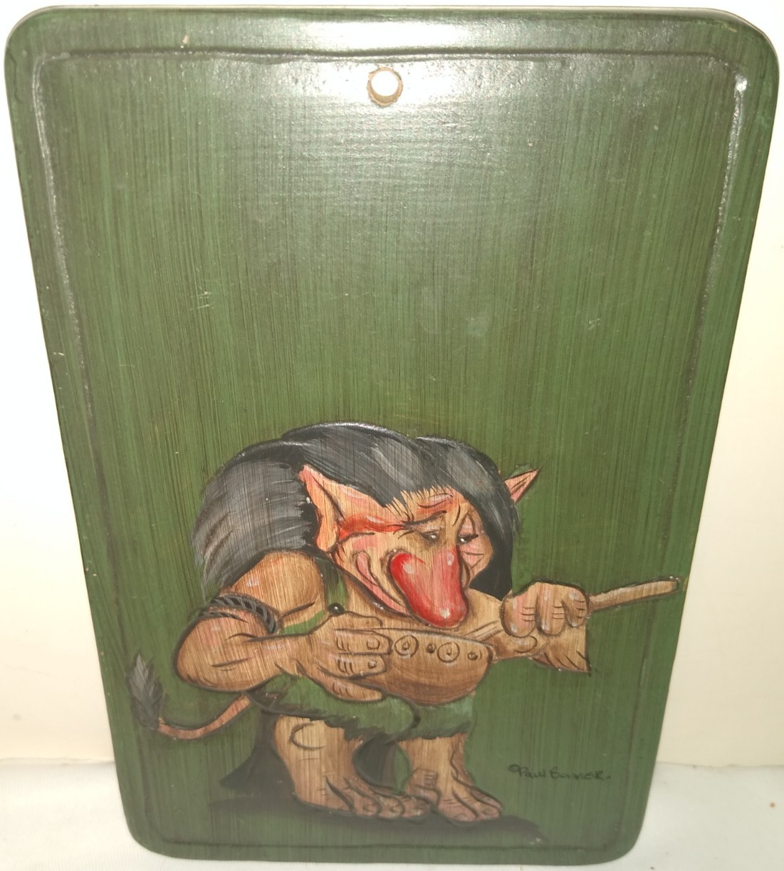 MID CENTURY BEBE NORWAY NORWEGIAN TROLL WALL HANGING PLAQUE PAUL BONNER