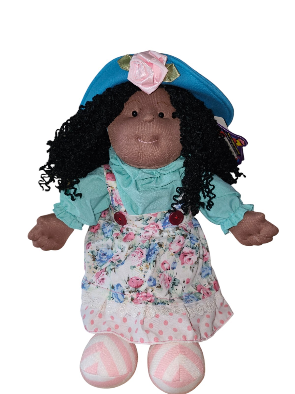 Sweetie Pie Mia Doll Plush Girl African American Cloth Kids Fabric Yarn Hair VTG