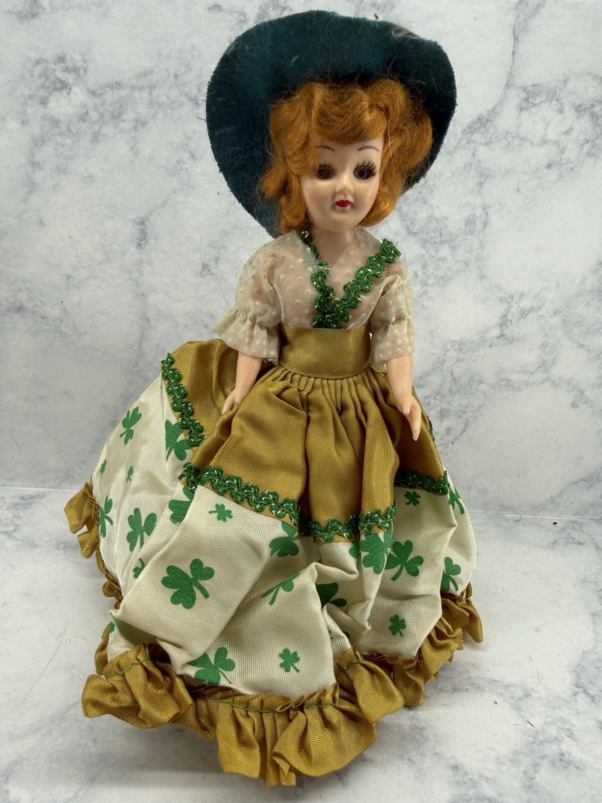 Vintage Sleepy Eye 8 inch Irish Girl doll with Red Hair #P24