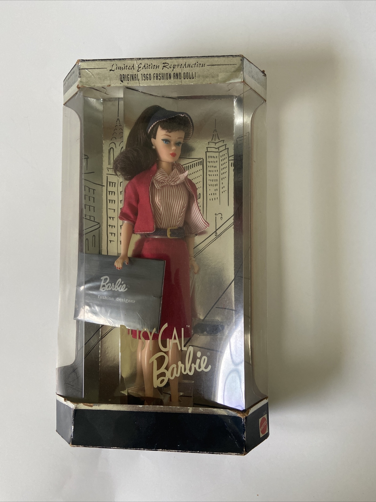 Limited Edition Reproduction Original 1960 Fashion Doll Busy Gal Barbie Mattel