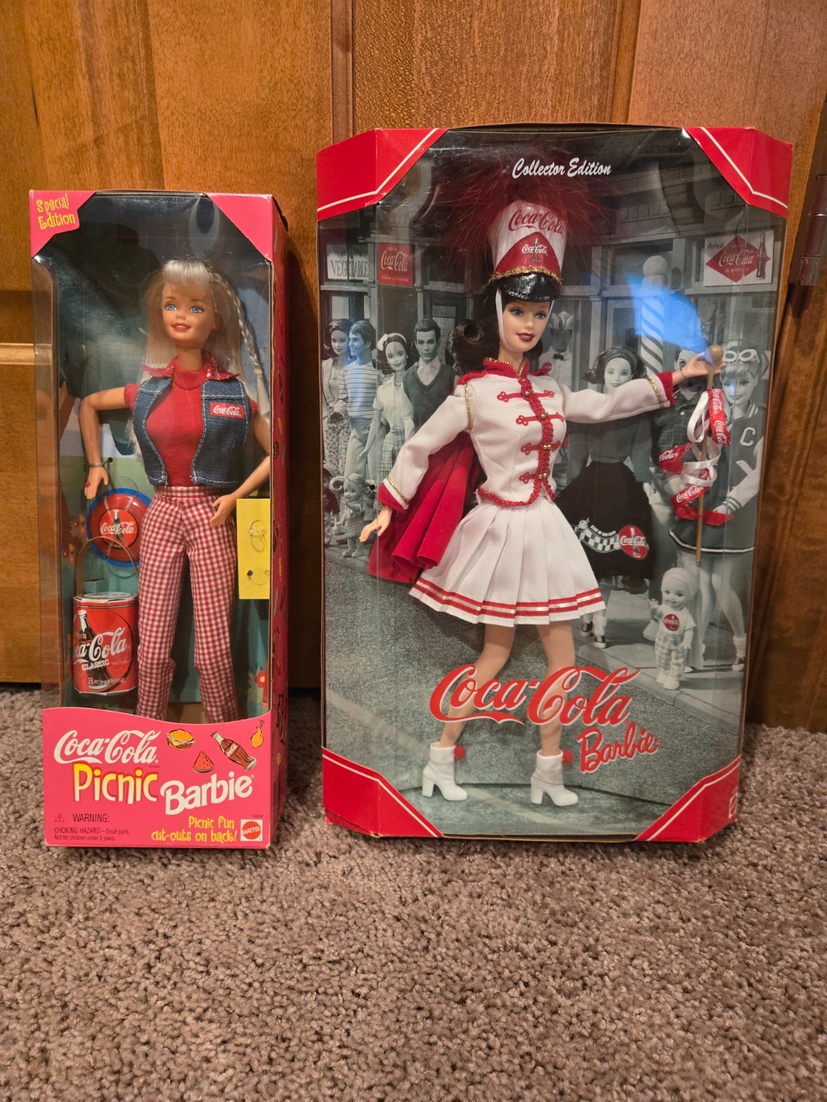 TWO COCA-COLA BARBIES – MAJORETTE (2001) & PICNIC (1997)
