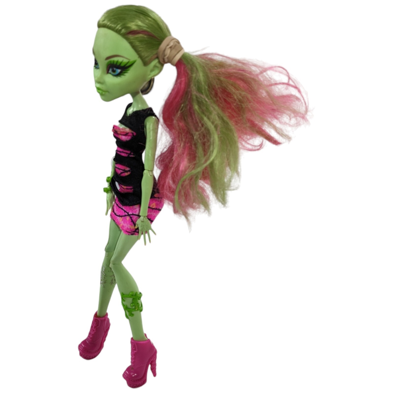 Monster High Venus McFlytrap Doll Coffin Bean Coffee Pink Green Girl 11 inch