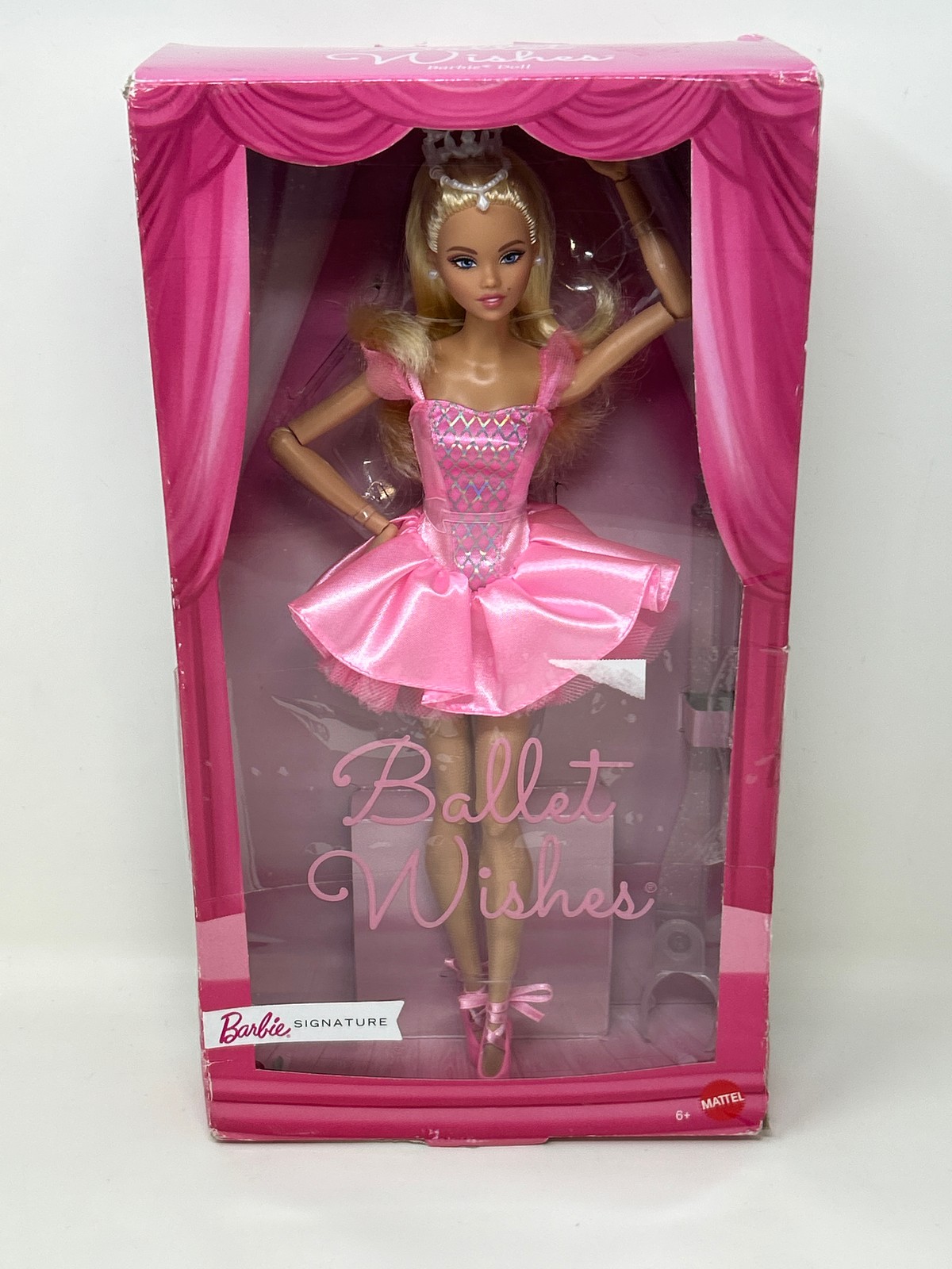 Barbie Signature Ballet Wishes Doll, Collectible Fashion Doll in Satiny, Pink Tu
