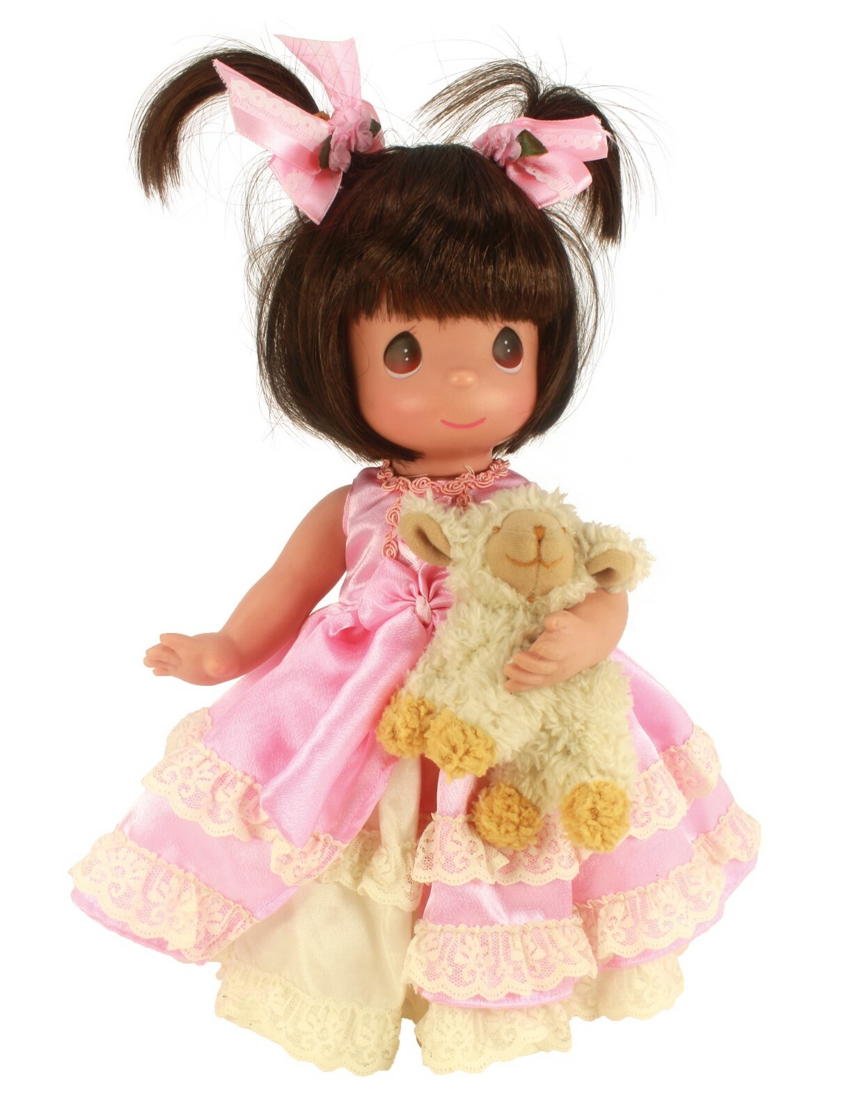Precious Moments Pretty in Pigtails Brunette 12″ Doll NEW