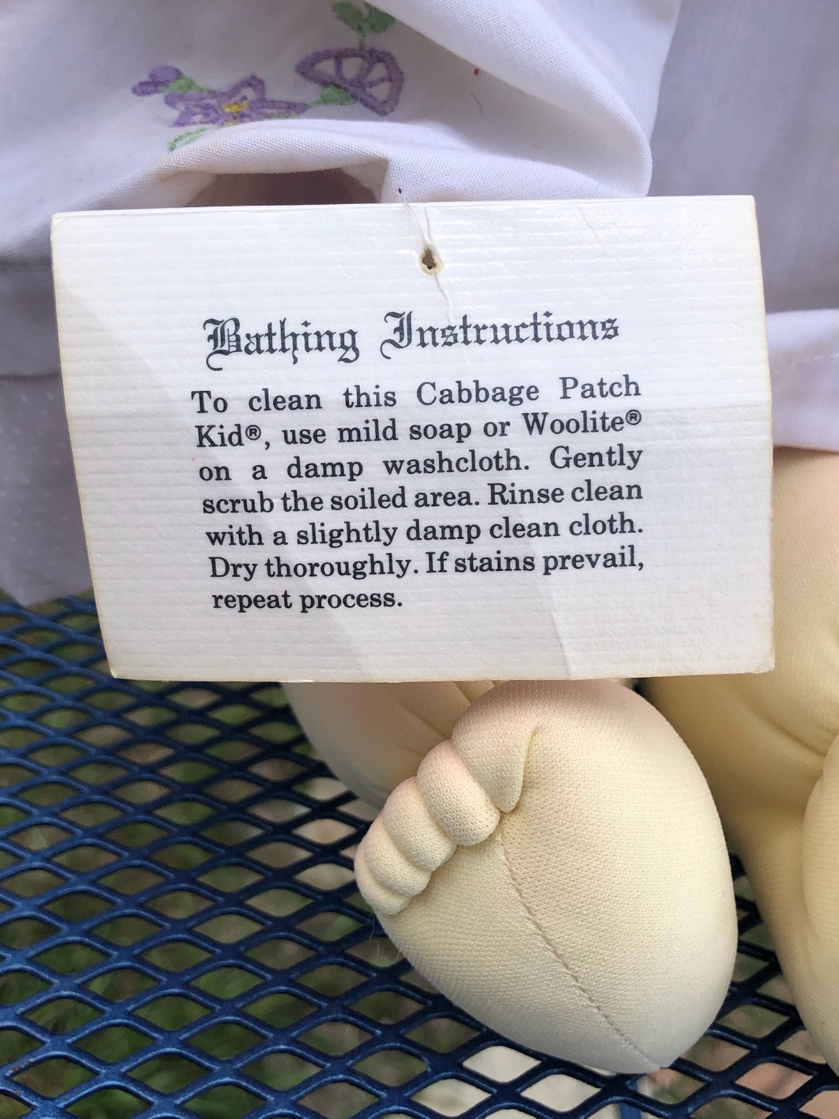 1985 Cabbage Patch Xavier Roberts The Little People Soft Sculpture Bald Baby VG