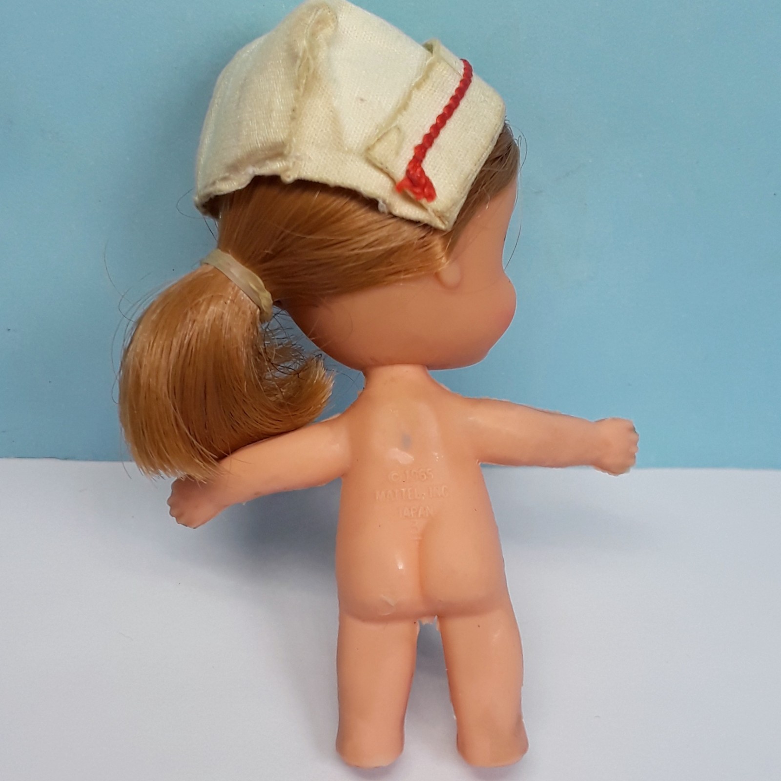 Vtg. Mattel Liddle Kiddles FLORENCE NIDDLE Doll, Outfit, Hat, Shoes, Buggy, Baby