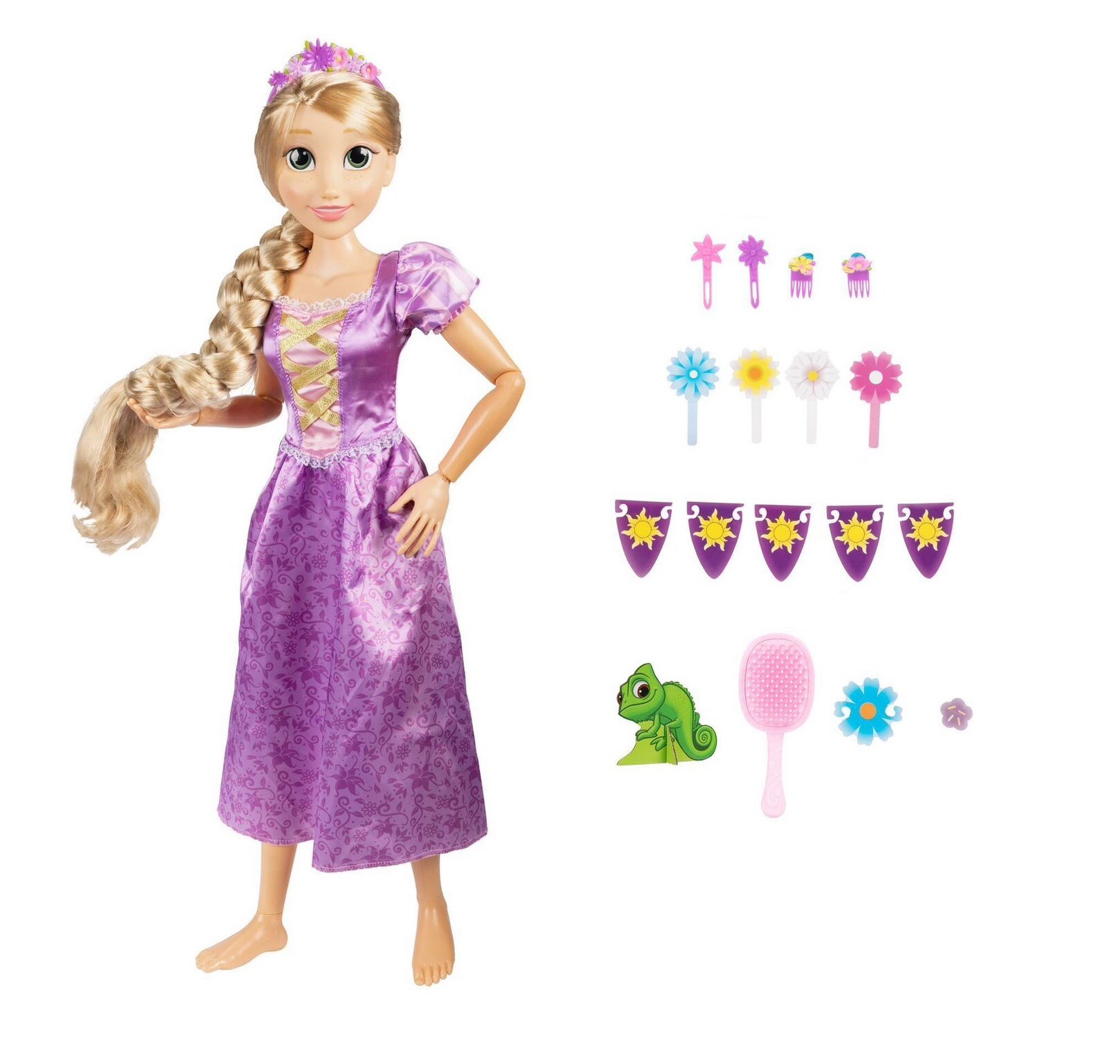 Rapunzel Doll Playdate 32” Tall & Poseable, My Size Articulated Doll in Purpl…