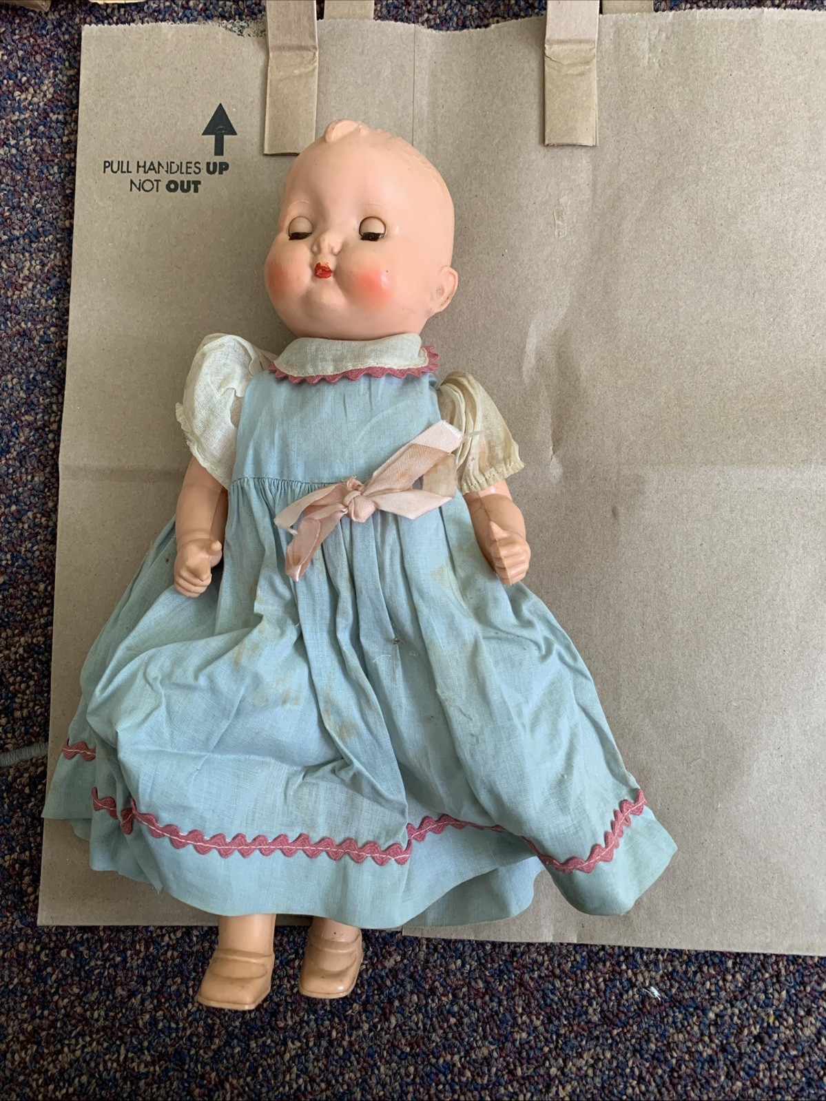 Vintage RODDY Walker Doll Made in England 12″ hard plastic walker
