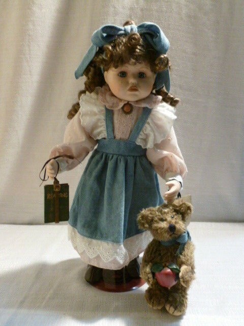 1998 Boyds Bear Yesterdays Child Laura First Day Of School Large L/E Doll 4903