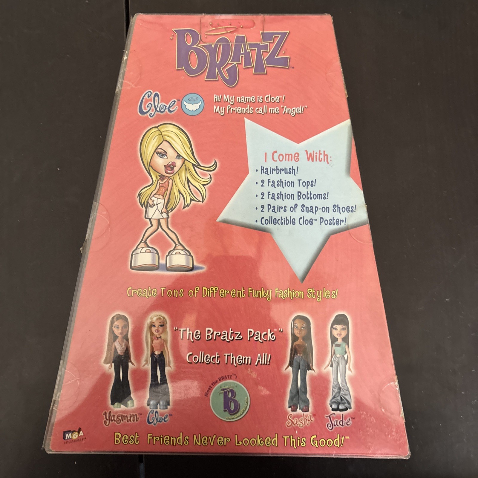 Bratz 2002, Second edition, Flaunt It! Cloe ,( side hair part) Rare, NIB