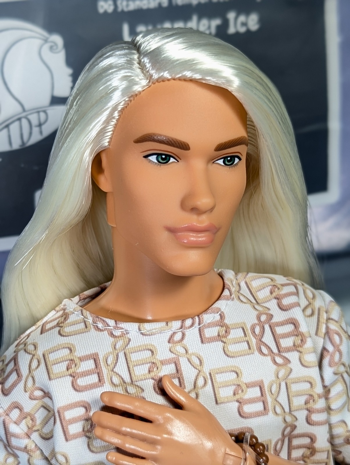 OOAK Reroot Barbie Basics 2026 Model 10 Sean Ken Long Platinum Blonde Nylon Hair