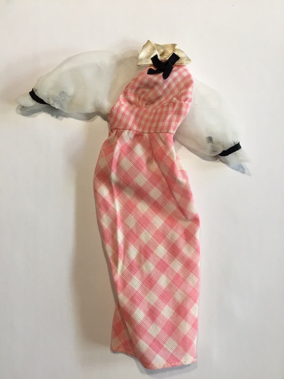 Barbie Quick Curl Pink Gingham Doll Dress #4220 1973 Vintage