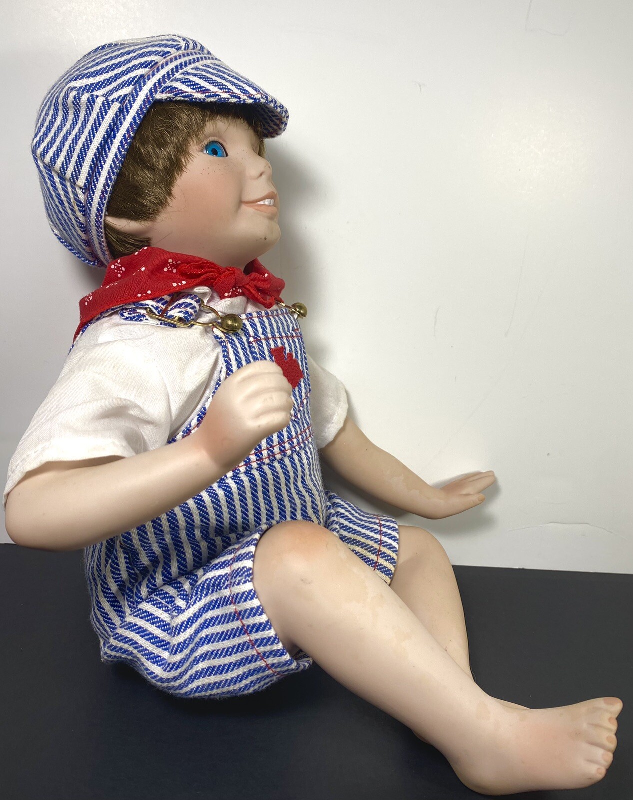ANDY Train Engineer Doll. Ashton Drake Yesterdays Dreams. Sitting VTG 1987