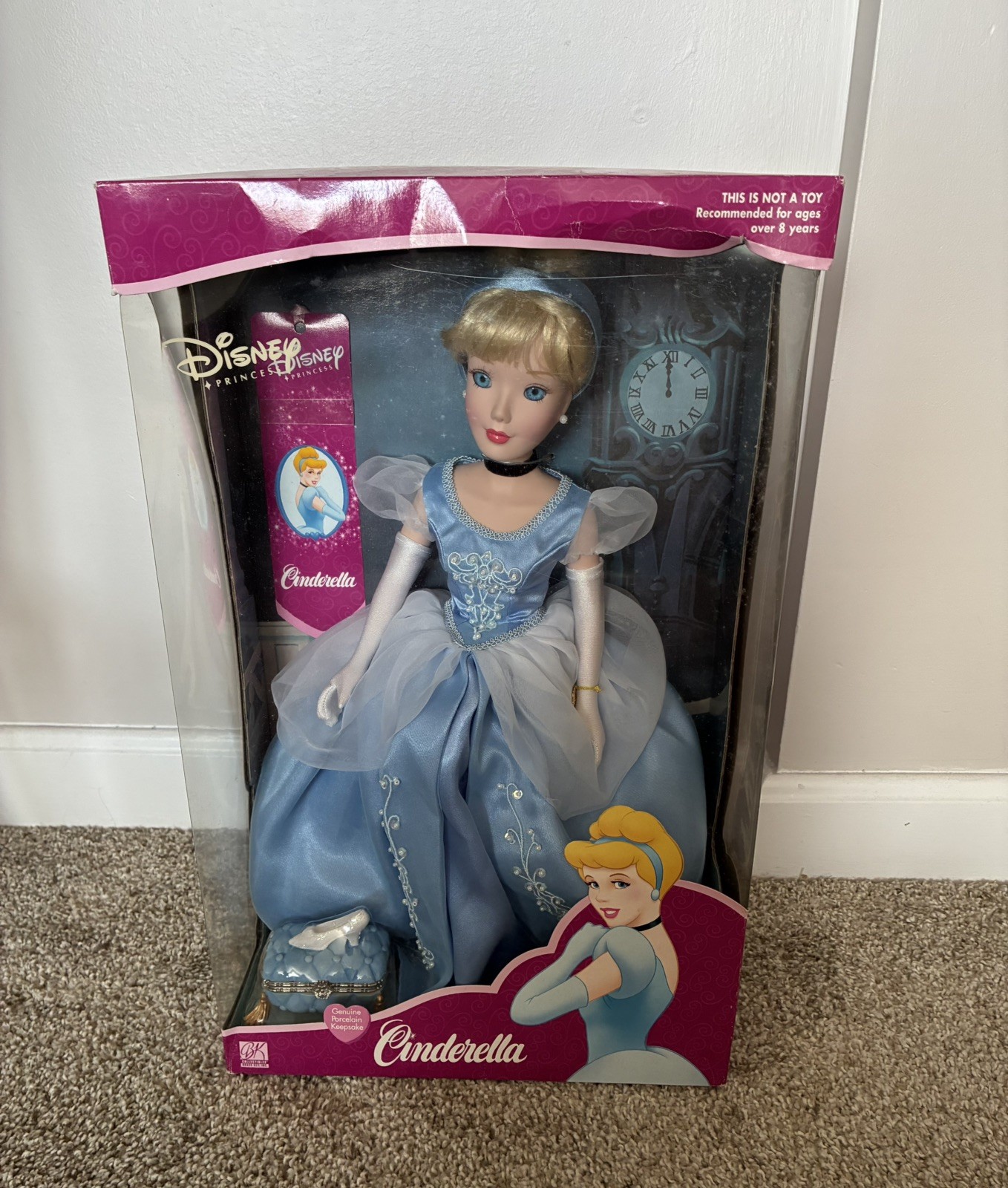 New Disney Princess Cinderella Porcelain Keepsake Doll – 16 Inch