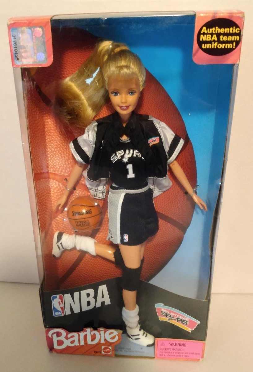 VINTAGE 1998 NBA BARBIE DOLL : SAN ANTONIO SPURS – NRFB – WEMBY UNIFORM