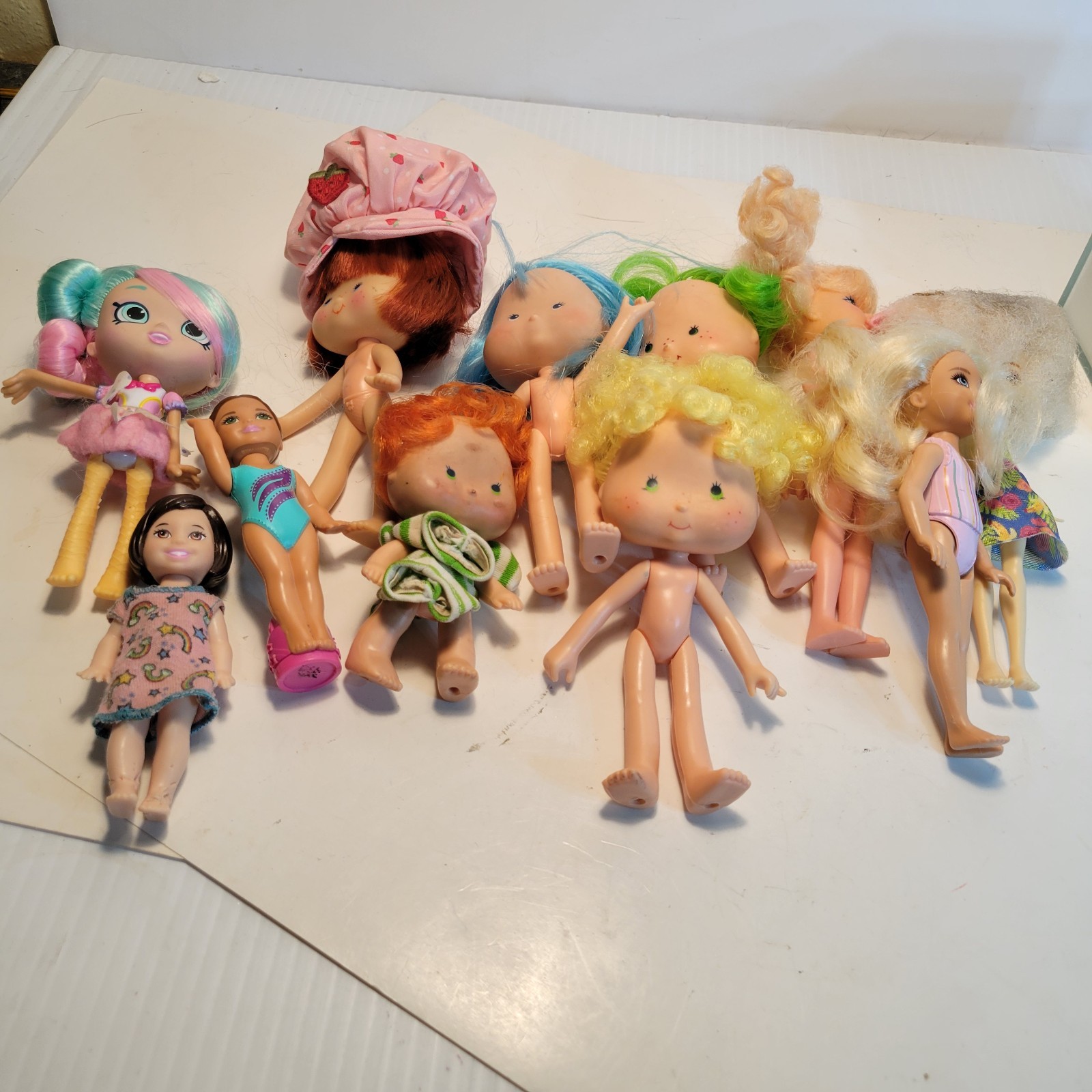 Small Doll Lot 11 Misc. Strawberry Shortcake Chelsea Lorna Lamb Kelly Shopkins