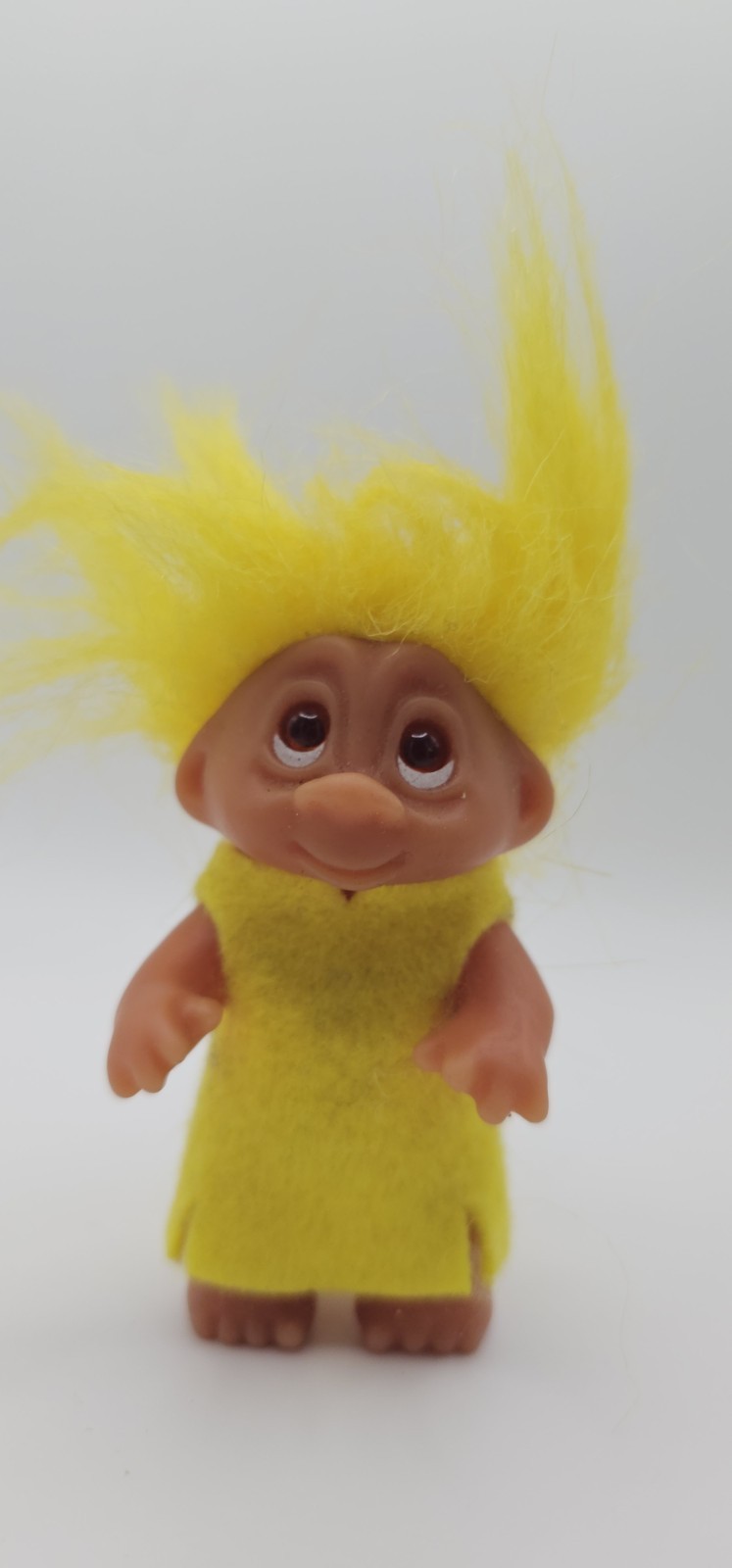 Vintage Troll Doll Yellow Hair 3.5″