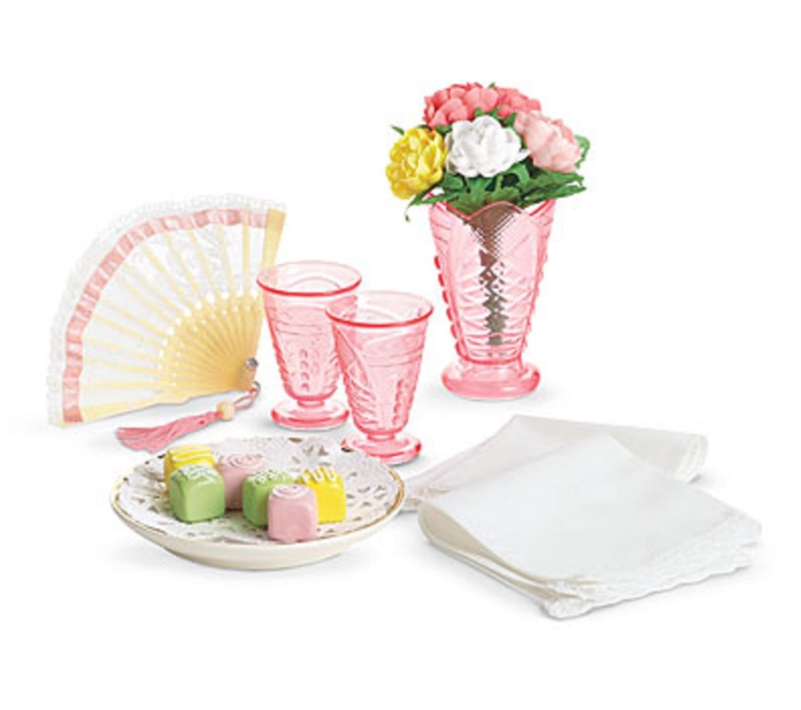 American Girl Samantha’s Summertime Treats NIB Summer Flowers Fan Glasses