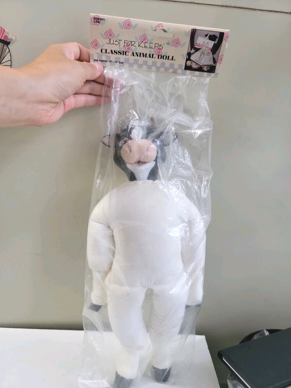 Vintage “Just For Keeps” Classic Animal Doll Cow 12-14″ Soft Body