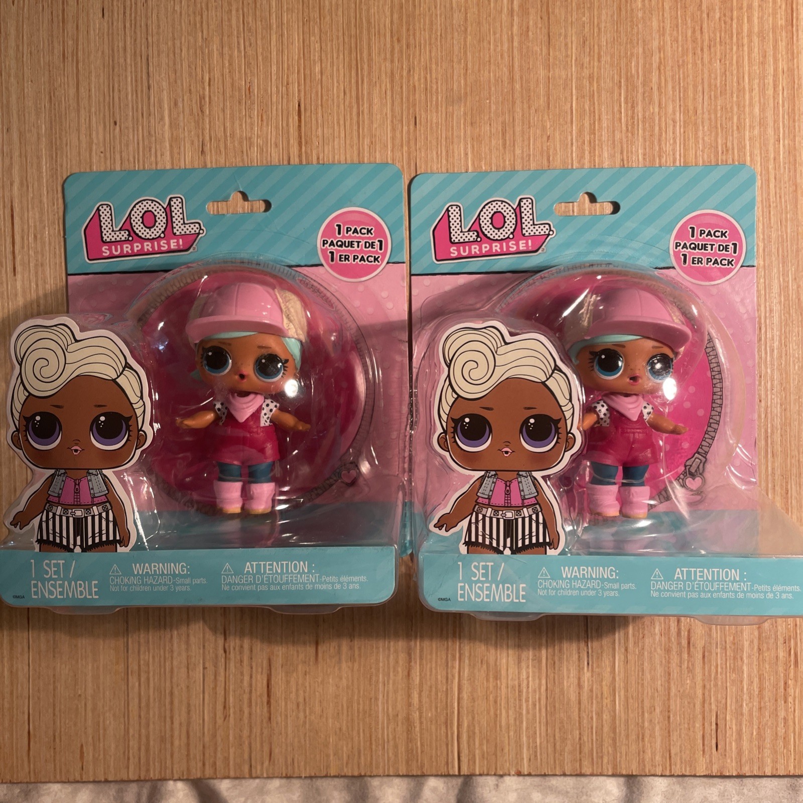 SEALED LOL Surprise Lot Of 2 New In Package Brr B.B. Series 2 Doll Pink Hat Boot