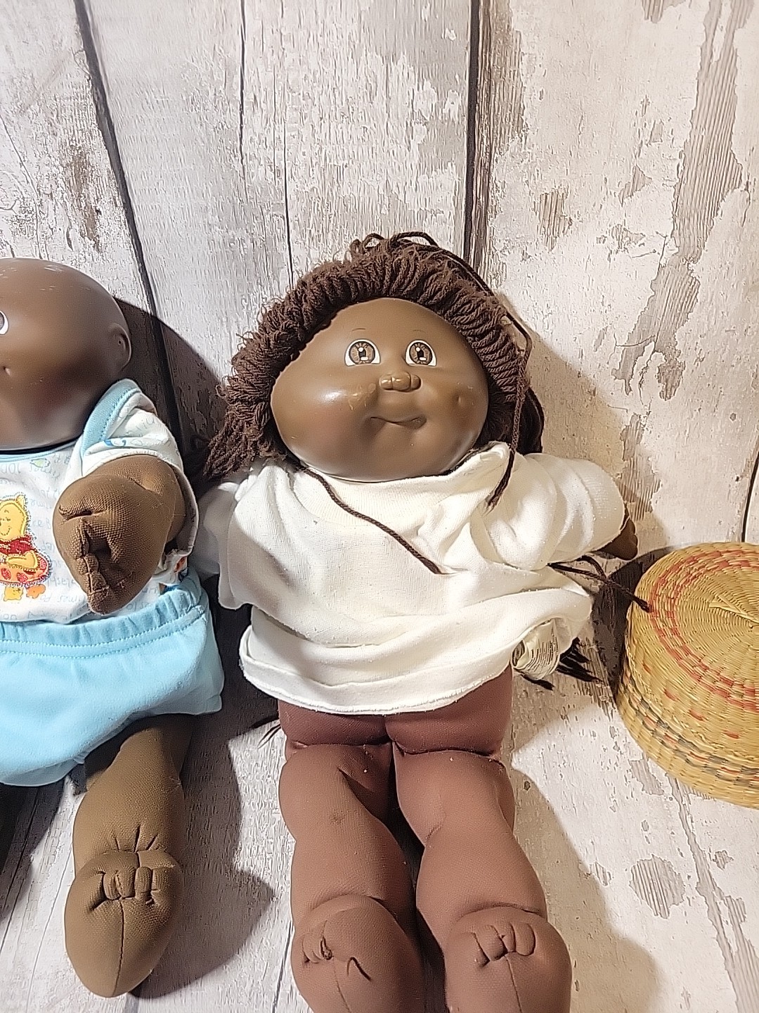 2 Cabbage Patch Black African American Boy & Girl / Both-1978 1982- Vintage