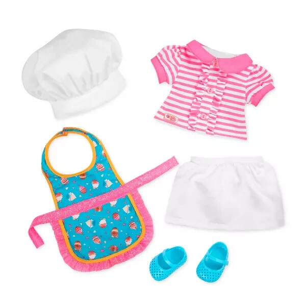 Our Generation 18″ Posable Baking Doll with Storybook & Accessories – Jenny