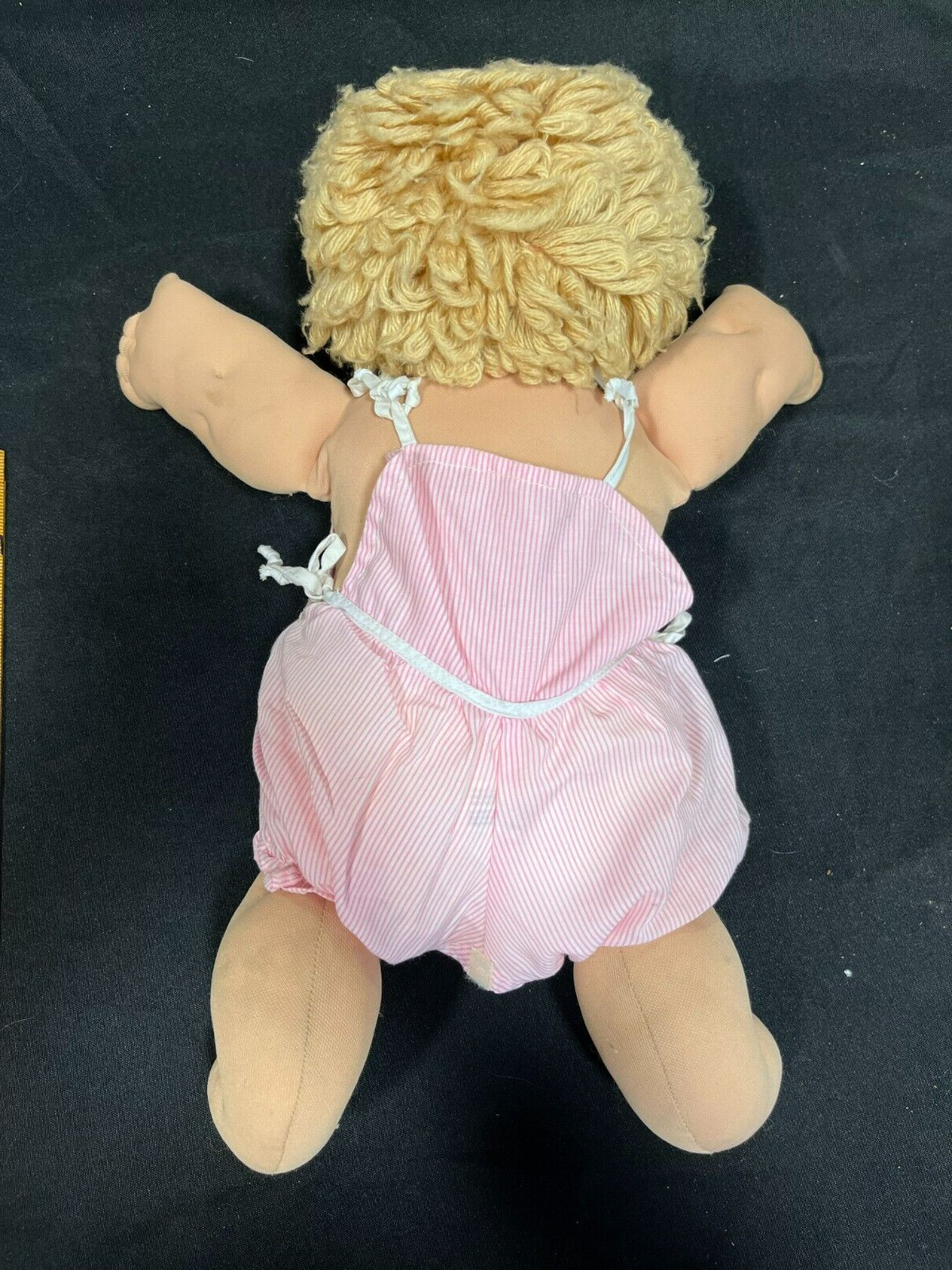 1982 Cabbage Patch Kids Doll Dark Blonde/Light Brown Short Hair w/Pink Dress AA