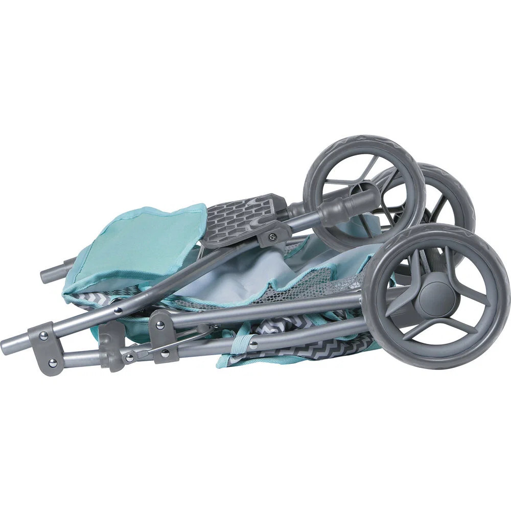 Zig Zag Twin Jogger Stroller (Grey)
