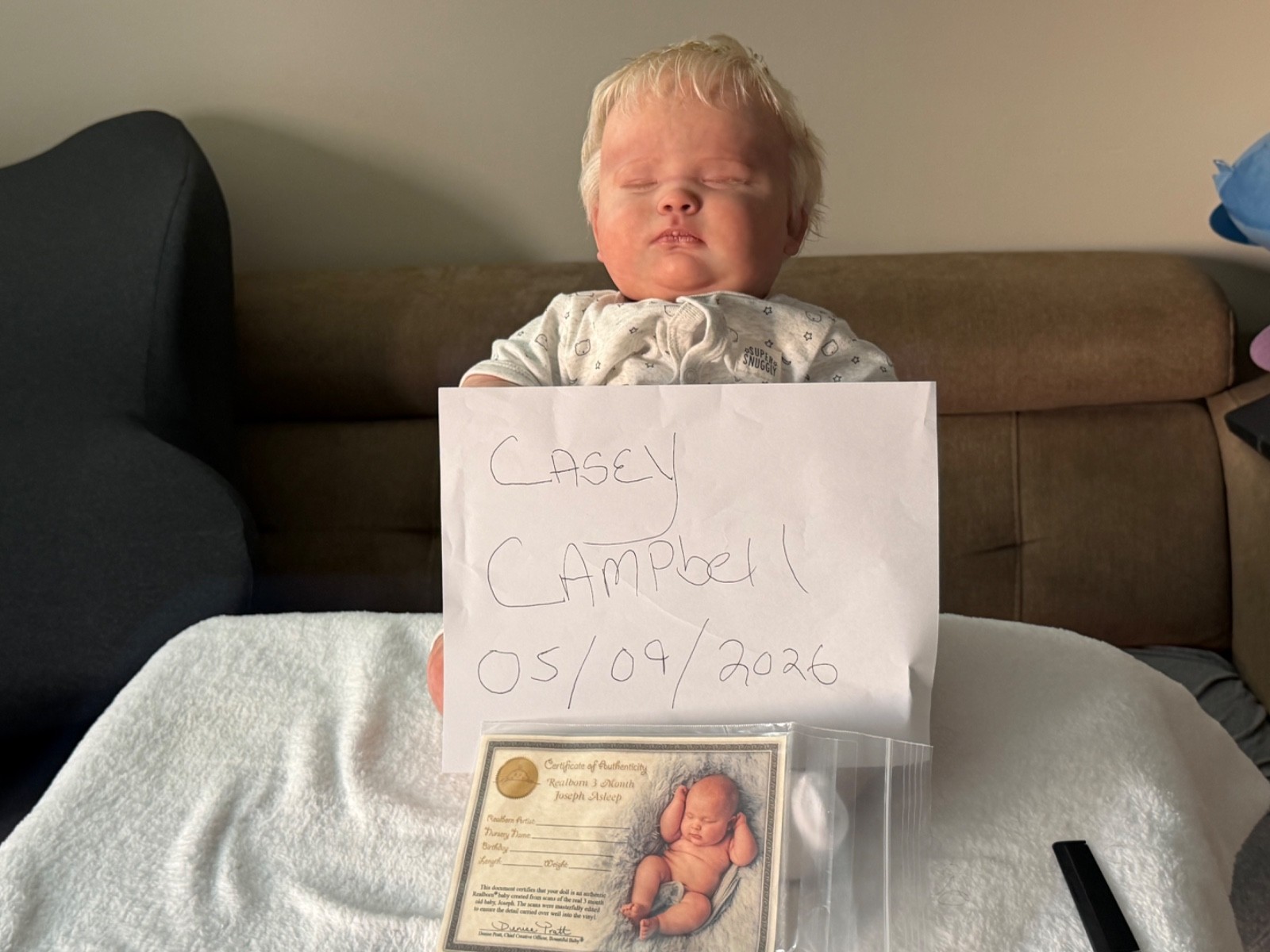 REALBORN JOSEPH 3 MONTH SCUPLT BY BOUNTIFUL BABY