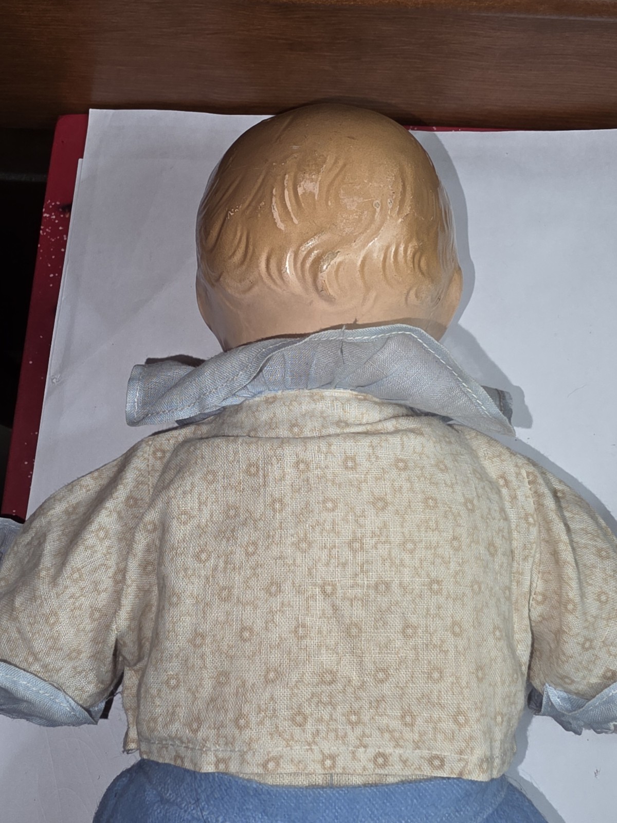 Antique Composition & Cloth Baby Dimples Style Doll 14.5″