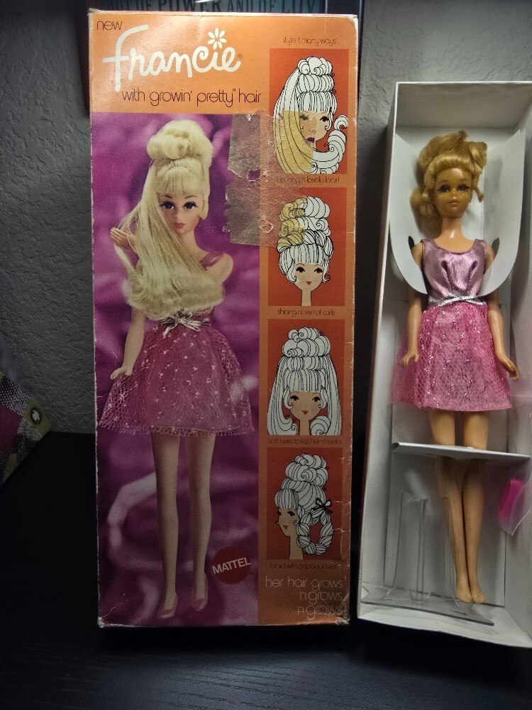 Vintage Barbie Francie MOD 1970 Growin’ Pretty Hair in the box #1129