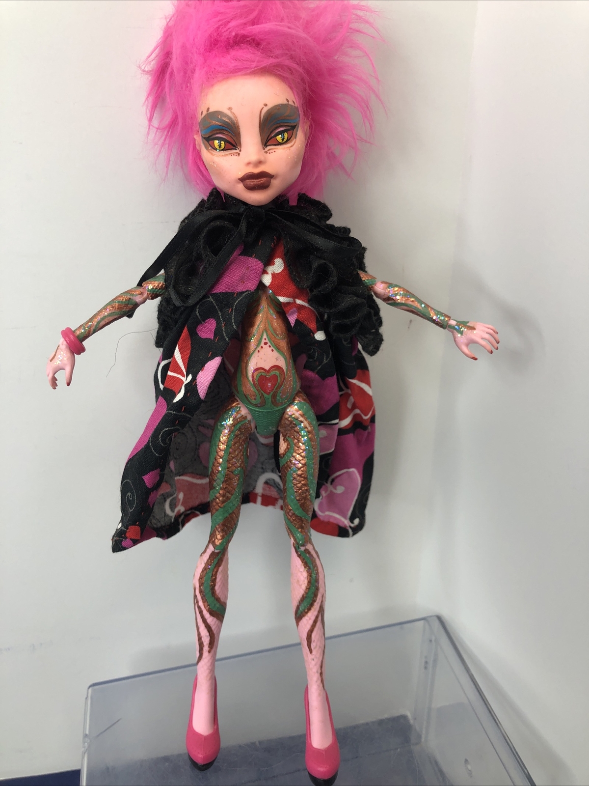 10.5” Mattel Monster High Doll OOAK Repaint Viperine Snake Body Repainted #R4