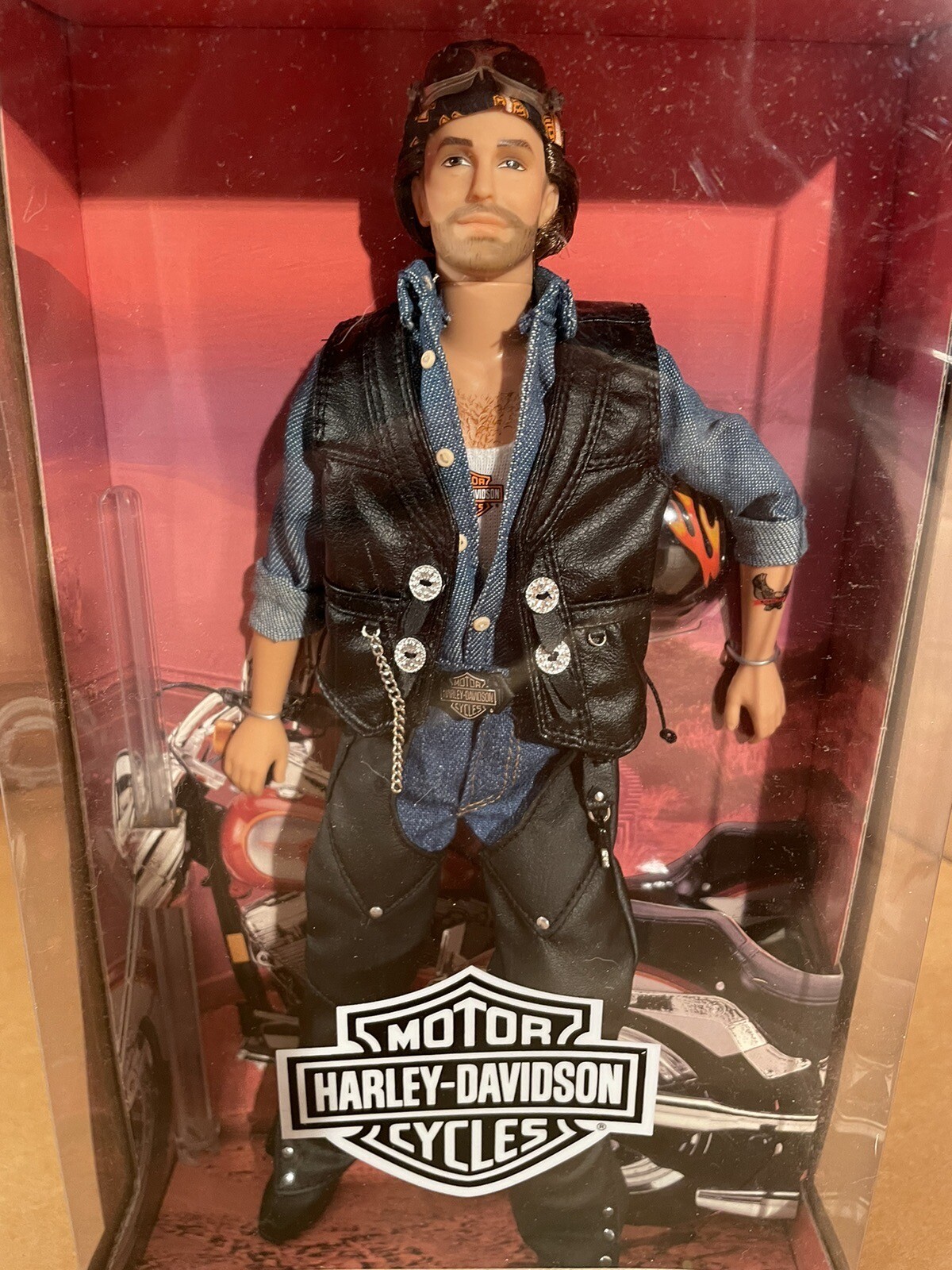 HARLEY-DAVIDSON BARBIE & KEN DOLL WITH HARLEY-DAVIDSON MOTORCYCLE 3 PIECE SET