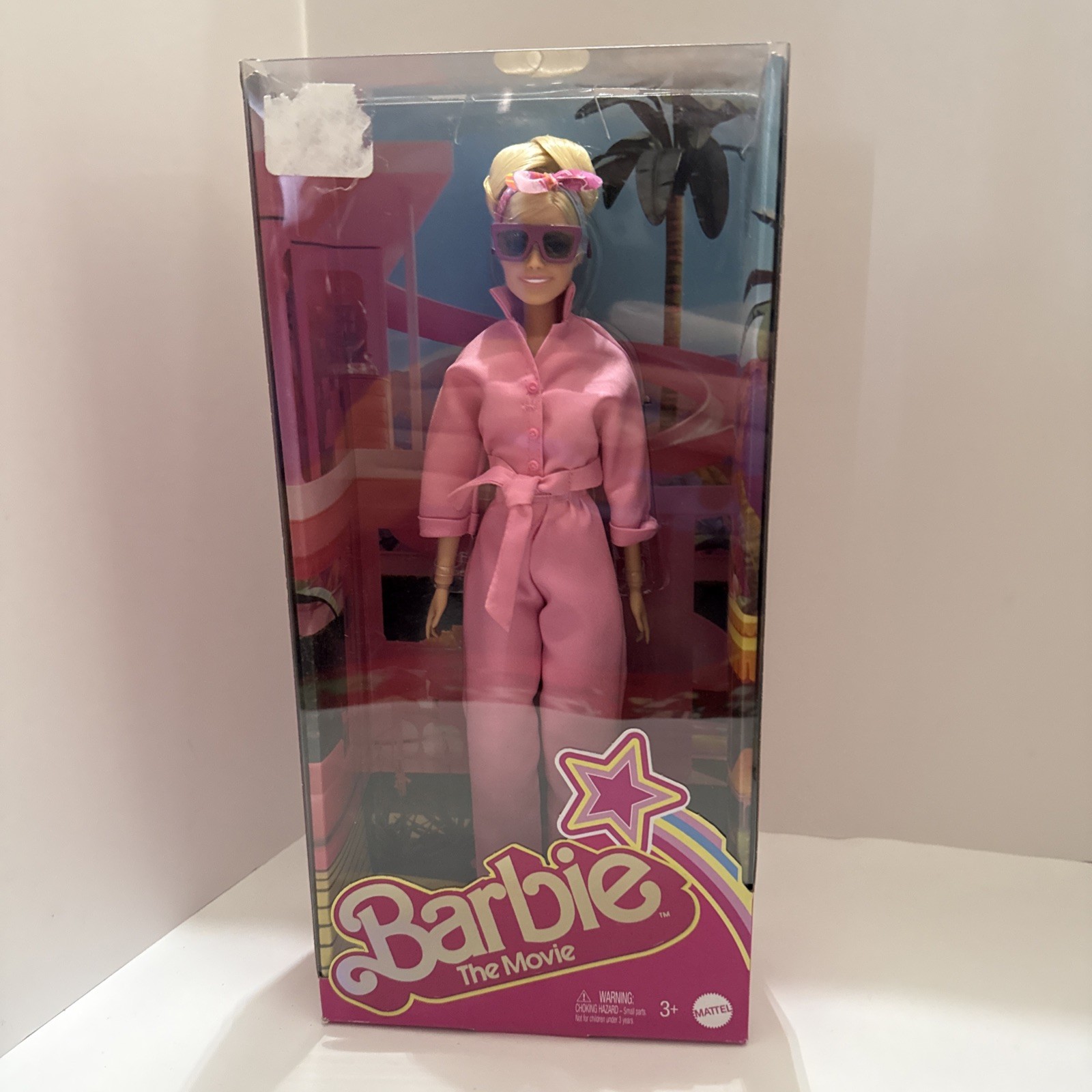 2023 Barbie the Movie Doll Margot Robbie in Pink Power Jumpsuit New Sealed HTF