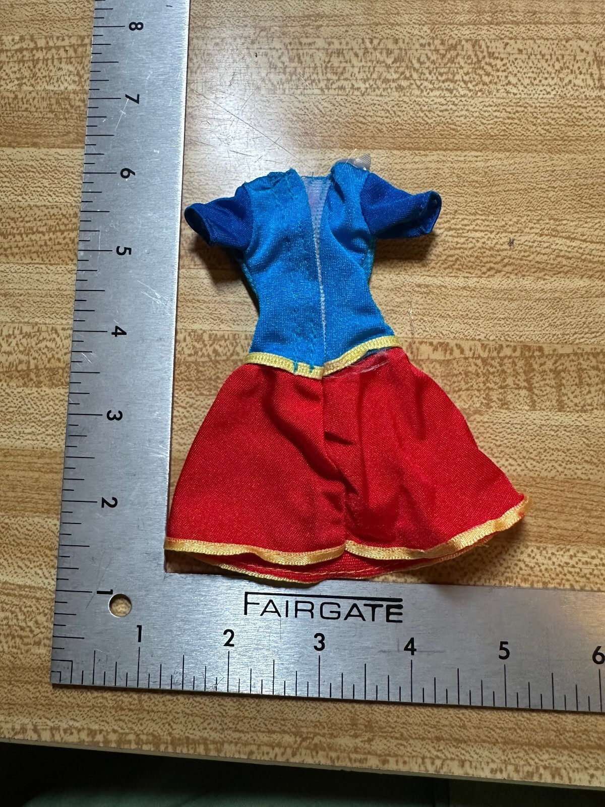 Barbie Supergirl Costume Dress Doll Clothes Accessory in Rose, Very Good