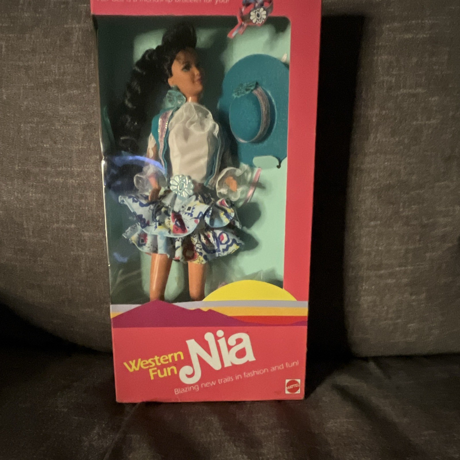 Mattel Western Fun Nia Fashion Doll 11 1/2in 1989 w/ Outfit Hat Belt NIB