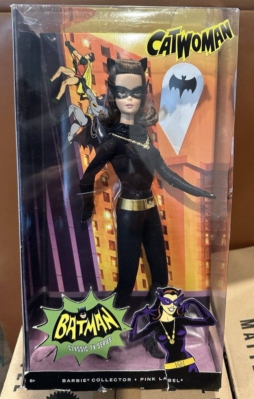 2013 Barbie Collector Pink Label Batman Classic TV Series MIB Catwoman Doll DC