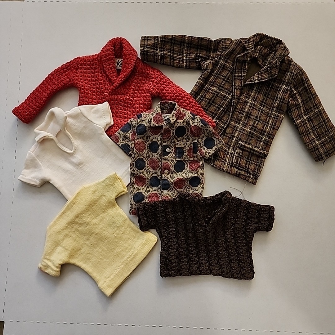 1960 Ken Doll With Yellow Case, Several Outfits And Accessories