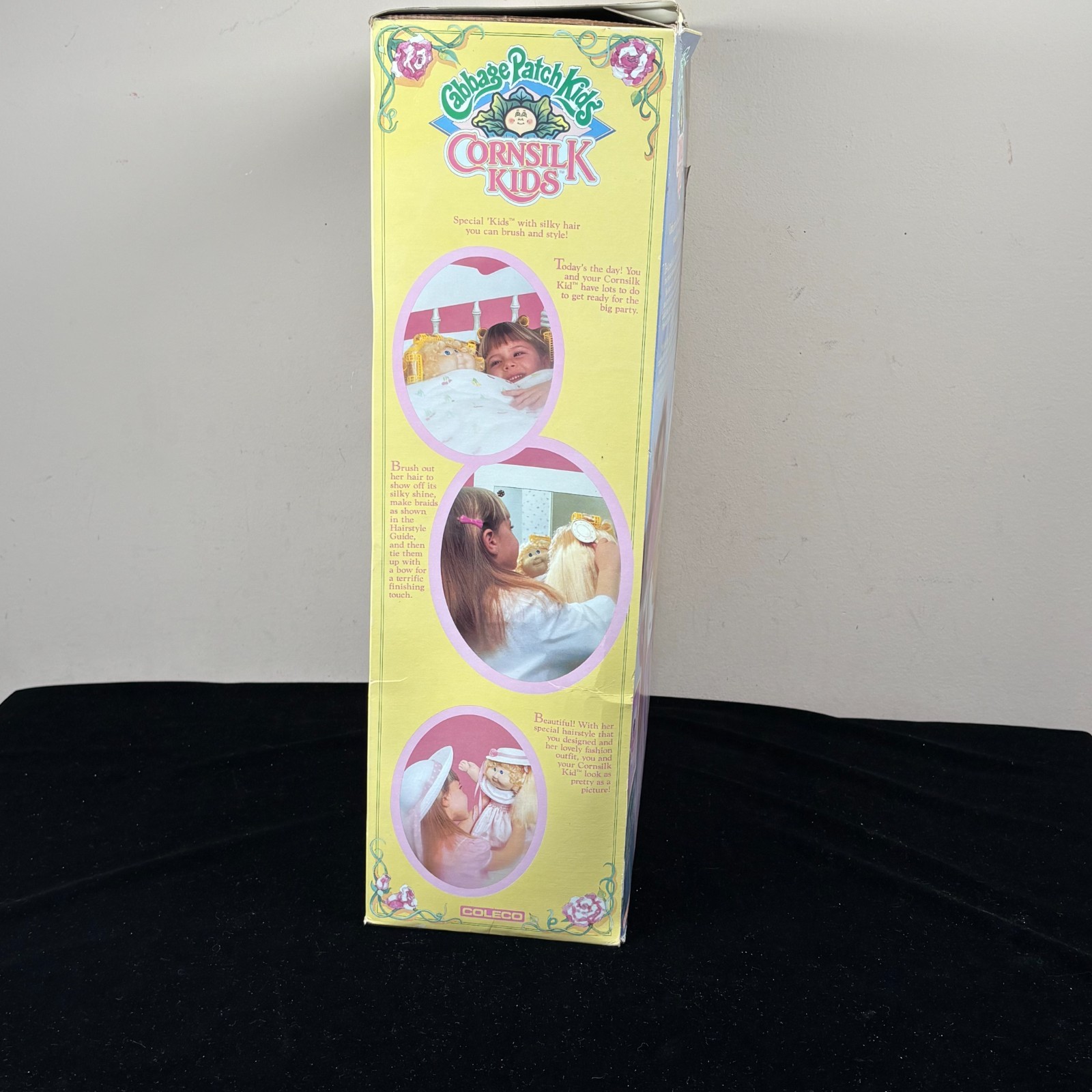 1986 Cabbage Patch Kids Cornsilk Doll Julia Holly Nightgown Birth Certificate