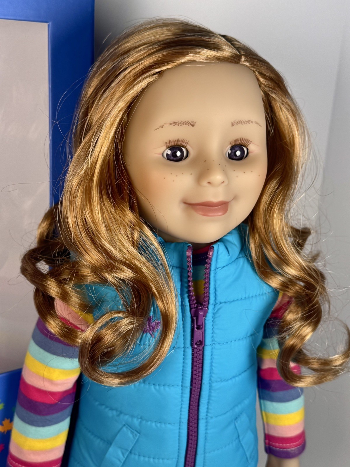 Maplelea & Me Doll KMF 43 Retired Strawberry Blonde Hair 18″ in Full Outfit